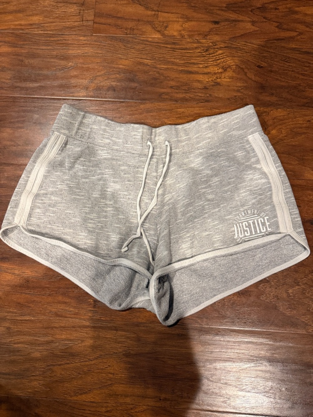Justice Light Heather Gray Athletic Lounge Shorts